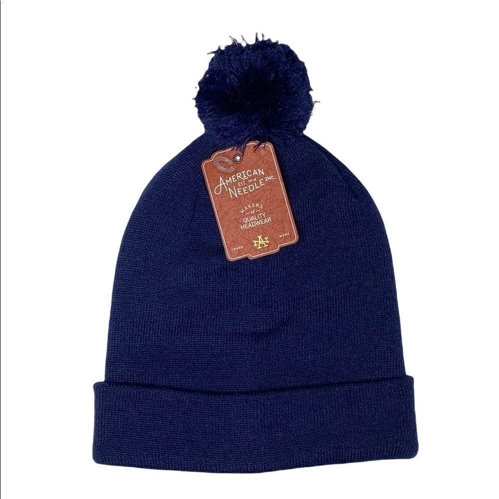Nordstrom American Needle dark blue knit pom pom winter hat